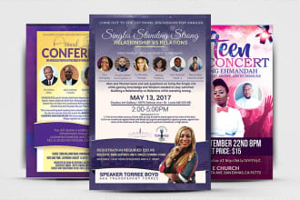 do a church flyer, church event or conference flyer
