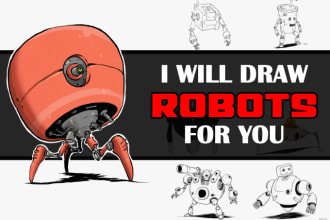 draw robot characters for you