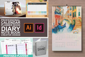 calendar, diary, planner book creative design