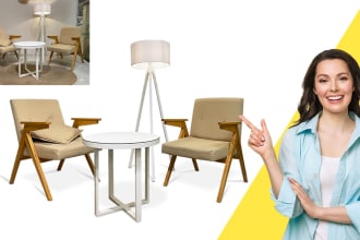 background removal and retouch, make natural shadows 10 images