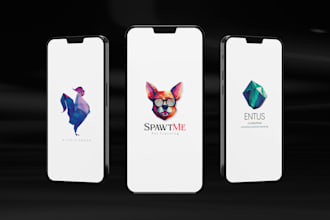 create bold polygonal and modern logo design