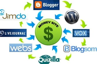 create a linkwheel from 5 web blogs