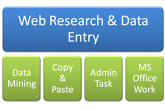 do internet research and data entry