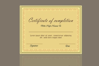design amazing certificate for you
