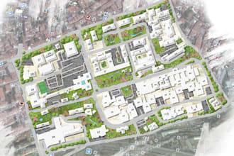 do realistic site plan and landscape