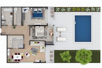 create a detailed 3d floorplan, 2d floorplan or site plan