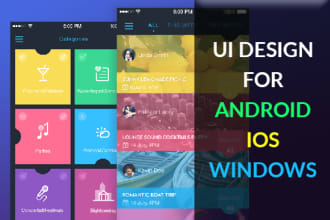 create mobile app ui and website ui design
