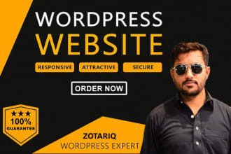 develop professional and responsive wordpress website