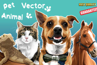 draw high quality vector for your pet or any animals