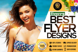 design awesome trifold, bifold brochure or catalog, flyer