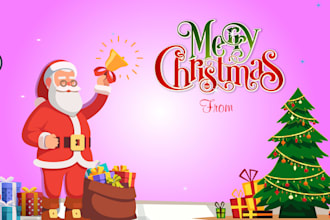 create new year or christmas graphics illustrations