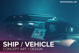 create ship or vehicle concept art