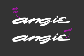 create dope hand lettering design and send it as svg file