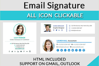 create clickable html email signature