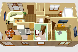 create design of home with furniture
