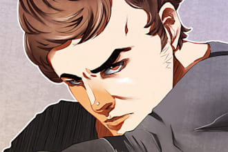 draw the face of a person in manga style