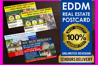 nice real estate postcard design