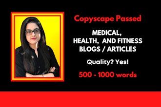 write health and fitness articles