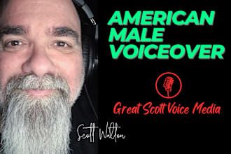 record a dynamic pro american male voice over in english