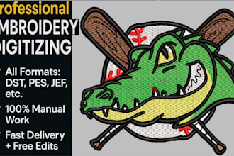 do manually digitize your image or logo for embroidery machines