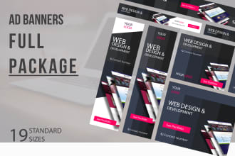 design web banner, affiliate, ads, social cover