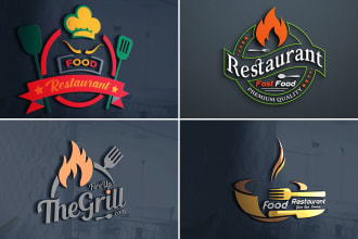 do modern restaurant kitchen fast food or hotel logo desing
