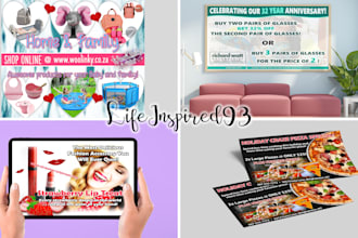 design advertisement, flyer or invitation