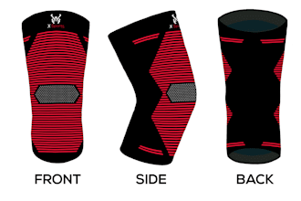 design unique compression knee,elbow sleeve or ankle brace and show it on mockup