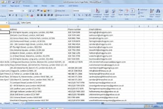 data collection of gyms, yoga and pilate etc
