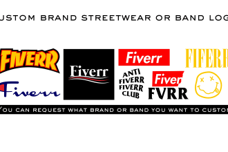 make a custom supreme, brand streetwear or band logo