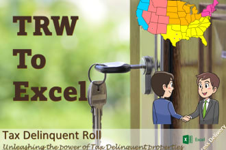 convert county tax delinquent file to excel in skip tracing format