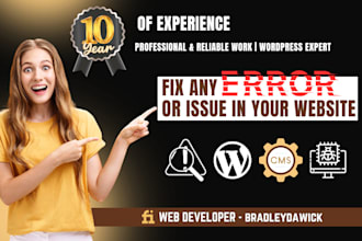 fix any type of issues in html or wordpress website