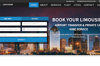 provide limousine car website and booking system