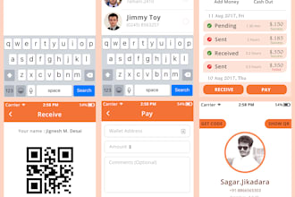 mobile app UI for android and ios