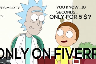 make a 10 second rick and morty style animation