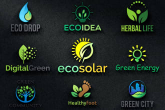 create green, natural, eco, environment or herbal logo