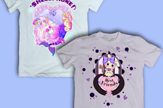 create a cute and unique tee shirt design for you