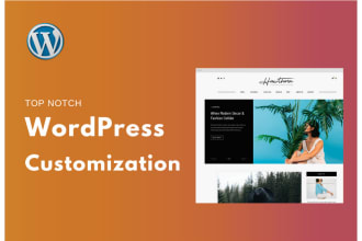 customize wordpress and woocommerce website