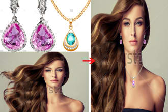 put jewelry on the model