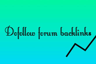 provide dofollow forum backlinks for your website
