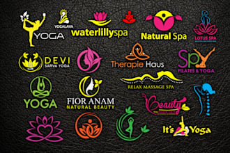 create natural spa yoga wellness beauty logo