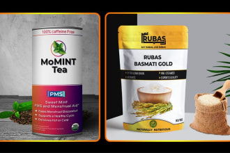 create box packaging, food packaging, pouch design, bag label