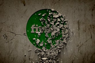 add your logo and slogan into this crumble concrete video