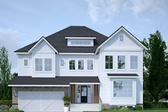 design and render 3d house floorplans, exterior landscape