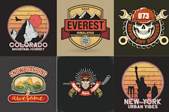 design a vintage  retro logo, badge, label for your business