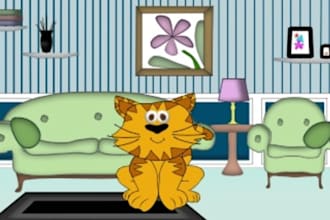 create a personalized animation with a talking  cat
