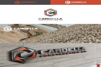create innovative professional construction  logo design
