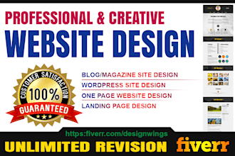 create innovative website design or website mockup