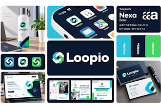 design business logo and branding kit package with brand identity