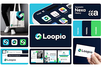 create minimalist logo, brand identity design with branding kit and style guide
